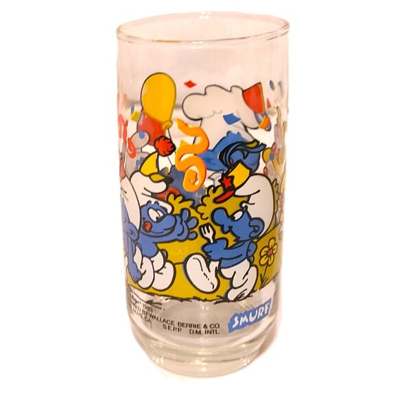 1983 Baker Smurf Hardee’s Collectible Glass Series Peyo Wallace Berrie Advertisi - Picture 3 of 9